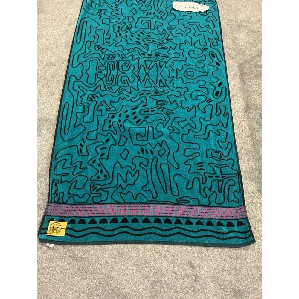VTG Banana Club Keith Haring beach towel Double Sided iconic maze-like figure